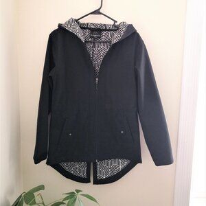 Like New Elements Athleisure Women's Hooded Fleece Lined Jacket Black Size Small